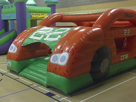 The Grand Prix bouncy castle is great for toddlers